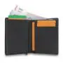 RFID Blocking Pop Up Card Holder Aluminum Card Case Slim Leather Wallet