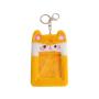 2023 Fashion Cute Kpop Custom Design Clear PVC Window Plush Embroidery Frog Photo Card Holder With Keychain