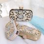 Exquisite rhinestone flower clutch bags bridal bag party crossbody handbag formal occasion evening bags for woman