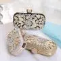 Exquisite rhinestone flower clutch bags bridal bag party crossbody handbag formal occasion evening bags for woman