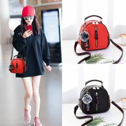 Fashion Luxury Lichee Crossbody Hand Bags For Women PU Ladies Purse Girl Contrast Color Hanging Decoration Handbags With Pom Pon