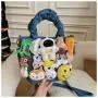 Wholesale Cartoon Fashion Handbag New Ladies Nylon Shoulder Bag Cute Astronaut Smiling Face Cross-body Bag