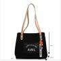 Factory supplier cheap portable student shoulder bag girl canvas large capacity tote bag