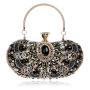 Women Hand Bags Crossbody Designer Luxury Purses Elegant Dinner Bag Wholesale Black Beaded Rhinestone Clutch Evening Bags