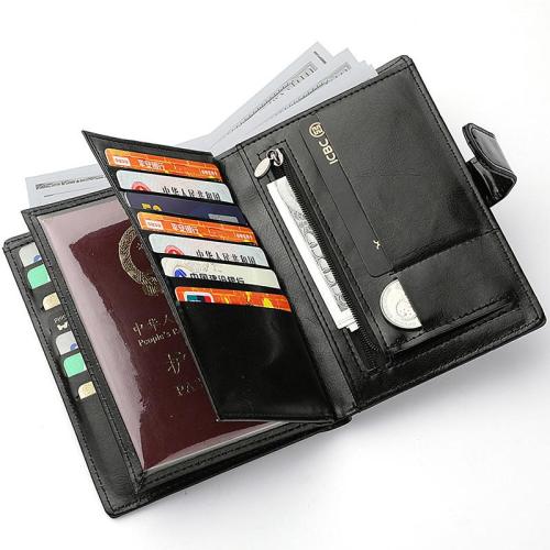 ZR370 New Driver's License Card Bag Wallet Men's Large Capacity Multifunctional Passport Bag Passport Book Wallet