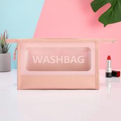 Gelory Custom Logo Transparent Cosmetic Bag Female Travel Portable Large Capacity Cosmetic Storage Bag Makeup Pouch