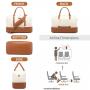 Realer Overnight Carry on Weekender Duffel with Shoe Compartment Toiletry Bag Flight Approved Womens Canvas Luggage Travel Bags
