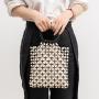 Designer Gridding Women Handbags Wooden Bead Purse Ladies Casual Shoulder Handbags Bucket Clutch Bag For Wholesale