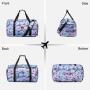 2021 2pcs waterproof Weekender Bags for Women Gym Travel Tote Bag with Shoe Compartment Large Floral Carry on Travel Duffel Bags