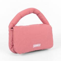 CHANGRONG Custom lightweight soft padded handbag pink nylon puffer bag small