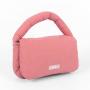 CHANGRONG Custom lightweight soft padded handbag pink nylon puffer bag small