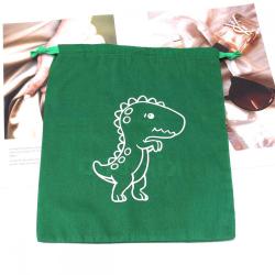 Reusable Organic Custom Logo Printing Green Pink Cotton Toy Balloon Packaging Drawstring Dust Bag Promotion Muslin Pouch