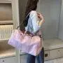 custom logo luxury pu duffel bag for girls smell proof leather outdoor multifunctional fitness travel bag bolso viajero