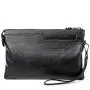 Custom Logo High Quality Luxury Leather Men Envelope Purse Fashion Designer Wristlets Bags Clutch Wallet for Men