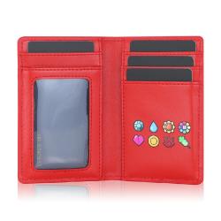 Customized Wallets Front Pocket Minimalist Leather Slim Wallet RFID Blocking Credit Card Case with ID Window