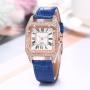 2022 Fashion Leather Woman Wrist Watch Band Quartz Wristwatch Luxury Gold Watch Creative Ladies Quartz digital watches For Women