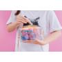 Gelory Fashion Holographic PU Cosmetic Travel Bag Large Laser Toiletry Bag Makeup Organizer Bag