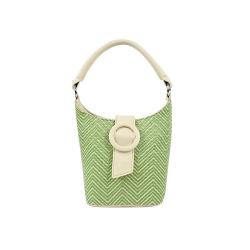 2022 Hot Sale Exquisite Lady Straw Beach Handbags Fashion Zipper Mini Portable Crossbody Bag Summer Bucket Bags Women