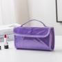 Women Popular Shiny PVC Cosmetic Bag Travel Folding Hang Toiletry Bag Waterproof Wash Toilet Bag