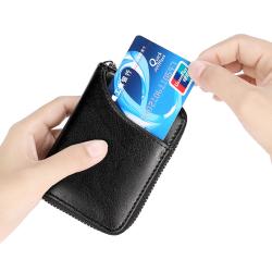 customs wallet Genuine Leather Men Women Purse Card Holder Wallets Leather  credit card holder ID card wallet bifold zipper