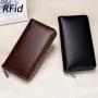 KBW222 2023 Leather Organ Card Case Long Wallet Passport Bag Rfid Multifunctional Card Case