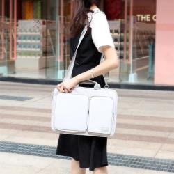 HR739 Laptop Handbag Large Front Pocket Storage Accessories Polyester Protective Briefcase Lint Business Office Document Bag