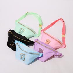 RTS Stock Custom Logo Outdoor Sports Waterproof Nylon Belt Waist Bag Lady Women key Phone Fanny Pack