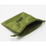 Custom Logo Printed Velvet Jewelry Packaging Pouch Small Luxury Drawstring Cosmetic Makeup Velvet Gift Bag