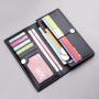 OEW047 Custom Logo Fashionable Long Section Clutch Wallet For Men PU Leather ID Credit Card Holder Simple Slim Coin Purse