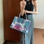 Large Capacity handbag 2023 new fashion printed canvas for women commuting tote bag