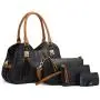 In 2024, The New Retro Bag Three-Piece Set Of European And American Fashion Handbag Shoulder Bag Oblique Span Bag