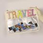 Keymay Bag Stock Embroidered Chenille Sequin Patch Waterproof Zipper Clear Pouch Transparent PVC Gift Snacks Makeup Cosmetic Bag
