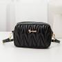 2024 Ladies Fashion Embroidered Cosmetic Bag V-Grain Wavy Diagonal Design Single Handle Portable for Foreign Trade Wholesale