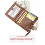 ZF252 RFID Anti-theft Brush Head Layer Cowhide Men Wallet Card Case Short Multifunctional Money Clip Daily Convenient