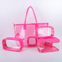 DIY Beach Tote Transparent Clear Tote Bag Waterproof Clear Shopping Bag Large Capacity PVC Tote Clear Tote Ladies the Tote Bag