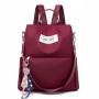 Gelory Hot Sale Fashion Unisex Versatile Leisure Large Capacity Zipper Backpack Students Oxford Cloth Anti-Theft Schoolbag