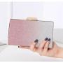 Factory Prices Fashion Style  Pink sparkling fabric Gradient Clutch Bag Small Square Bag Party Wedding Evening Bags For Women