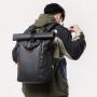 Hot sell Waterproof Rolltop Casual Large Capacity USB Laptop Rucksack For Men With Fast Shipping