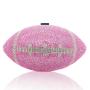 New Rhinestone American football round ball purse stone bling diamond crystal evening clutch handbags ladies womens purses