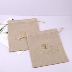 Jute Drawstring bag, Cosmetic Packaging Bag
