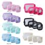 Keymay 7-color Spot Summer Fashion Cute Clear Makeup Bag Women Bulk Transparent Clear Cosmetic Bag Pvc Toiletry Bag