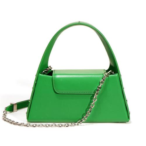 2024 Genuine Leather Box Shape Purses And Handbags For Women Luxury Chain Handbag