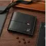 Hot Selling Men's Waterproof PU Leather Wallet Casual Short Bank Credit Card Holder and Change Bag Cross-Border Hot Item