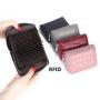 Real Leather Cool Rfid Blocking Protection Block Name Card Credit Card Case Holder Wallet Women Men