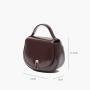 2024  New Style Metal Lock Customized Color Fashion Ladies Pu Retro Trendy Bag Half Moon Saddled Handbag Crossbody Saddle Bags