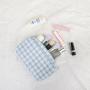 Keymay Wholesale Personalized Multi Color Small Plaid Cosmetic Bag Women Cosmetic Organizer Pouch Check Makeup Bag