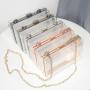 Transparent Box-Shaped Acrylic Bag Women's Clear Clutch Purse Shoulder Crossbody Handbag for clutch Wedding Party