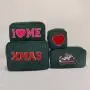 Keymay Multi-color Personalized Chenille Letter Patches Nylon Waterproof Makeup Bag Chenille Cosmetic Bags Christmas Present Bag