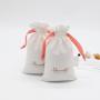 Luxury Cotton Linen Gift Skincare Product Makeup Pouch Drawstring Muslin Cotton Cosmetic Gift Bag