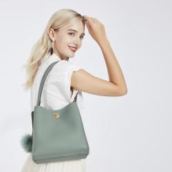 Wholesale Luxury High Quality Green Handbag Genuine Leather Crossbody Underarm Bag For Women